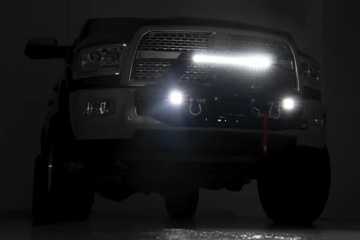 Evan-Fischer Front Passenger Side Bumper Bracket – Ram 2500 2014-2018 – OE 55077314AH – No Tow Hooks