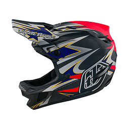 Casco TROY LEE DESIGNS D4 Carbon INFERNO RED