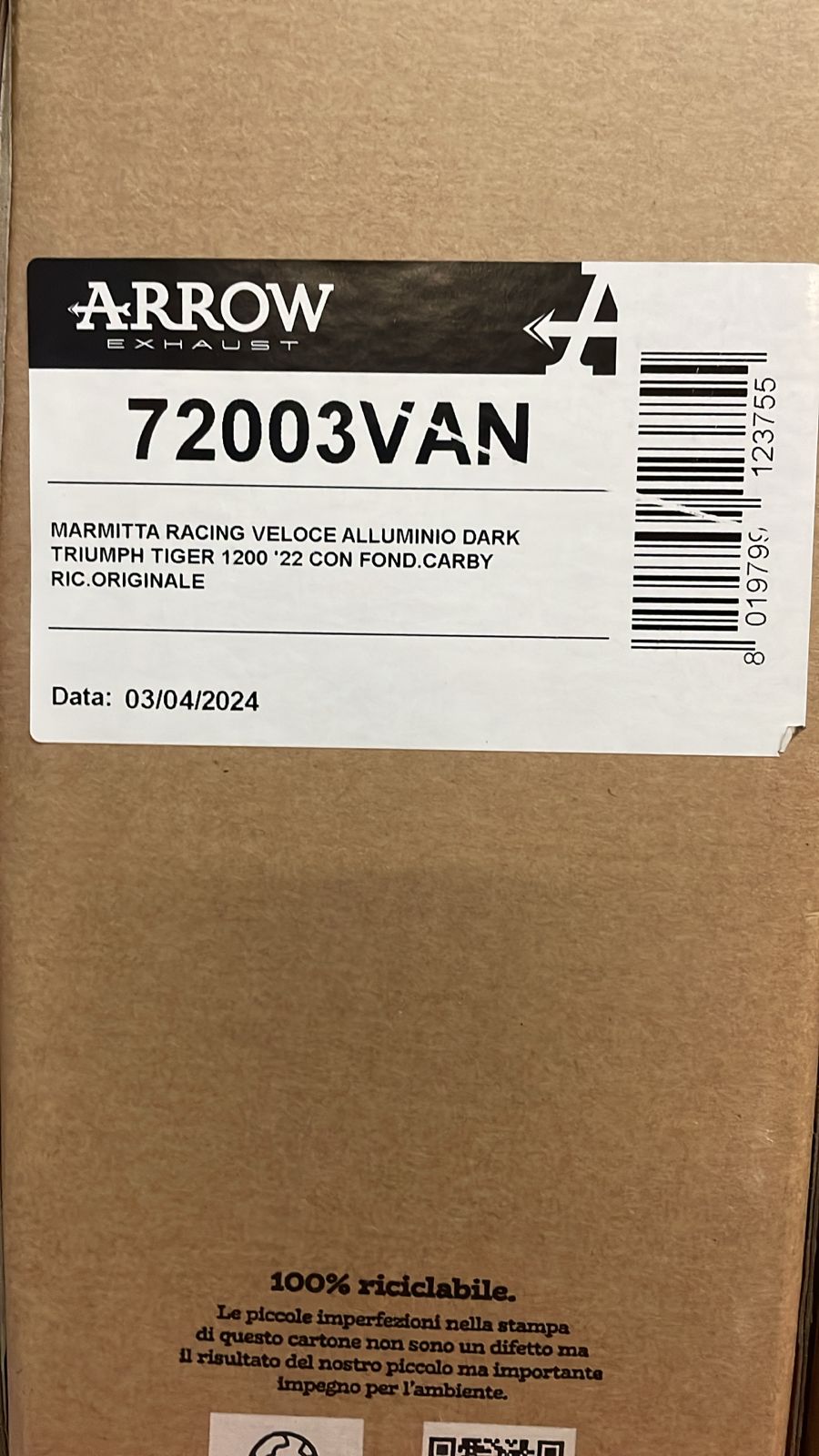 ARROW SILENCIADOR ESCAPE ALUMINIO TRIUMPH TIGER 1200 2022/20