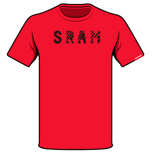 polera SRAM slash rojo L