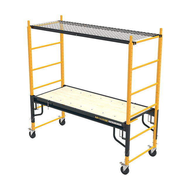 Andamio y mesón de trabajo ScaffoldBench™ 6′ Baker System 4-in-1 
