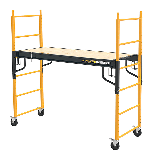 Andamio y mesón de trabajo ScaffoldBench™ 6′ Baker System 4-in-1 