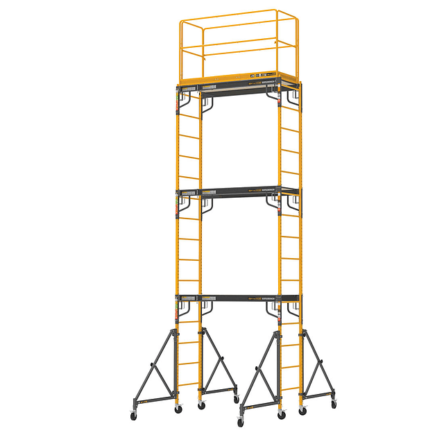 Andamio y mesón de trabajo ScaffoldBench™ 6′ Baker System 4-in-1 