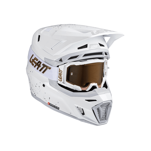 Kit Leatt Casco Moto 8.5 Antiparra 5.5 V25 Blanco S 55-56cm