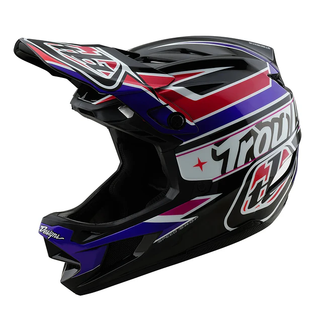 Casco Troy Lee Designs D4 Polyacrylite Linear Black 