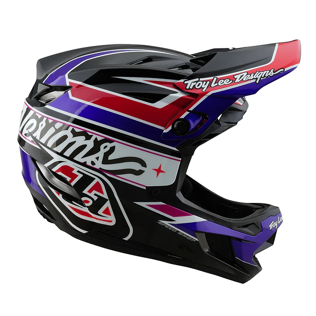 Casco Troy Lee Designs D4 Polyacrylite Linear Black 