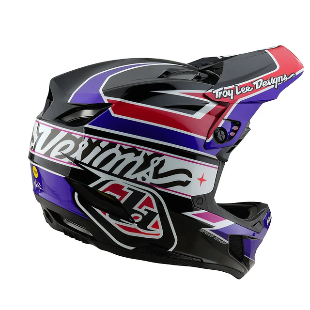 Casco Troy Lee Designs D4 Polyacrylite Linear Black 