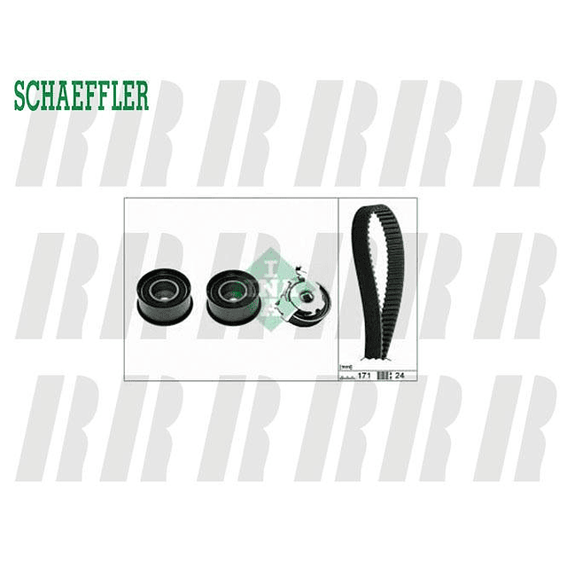 KIT DE DISTRIBUCION CHEVROLET CAPTIVA 2.4 2007/2012 DMAX 2.4 2007/2011 - CORREA DISTRIBUCION 171 DIENTES X 24 MM - 4 PIEZAS - MOTORES LD9 - ORIGEN BRASIL