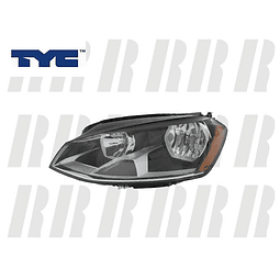 OPTICO IZQUIERDO VOLKSWAGEN GOLF A7 2.0 TDI 2015/2017 - HALOGENO - AMPOLLETAS H7 Y H15 - MICA AMBAR