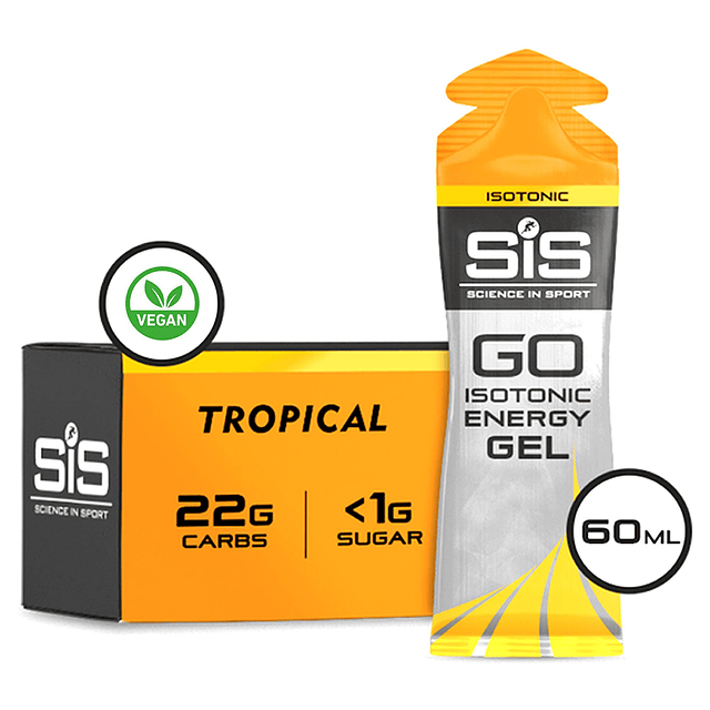 Caja SIS Gel Go Isotónico Tropical 60ml 30U