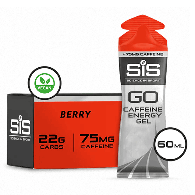 Caja SIS Gel Go + Cafeína Berry 60ml 30U