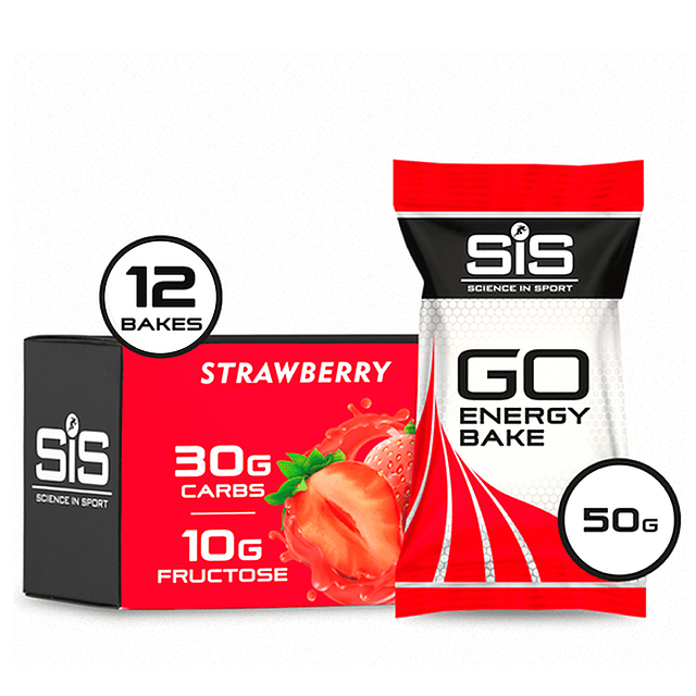 Caja SIS Bake Go Energy Frutilla 50g 12U