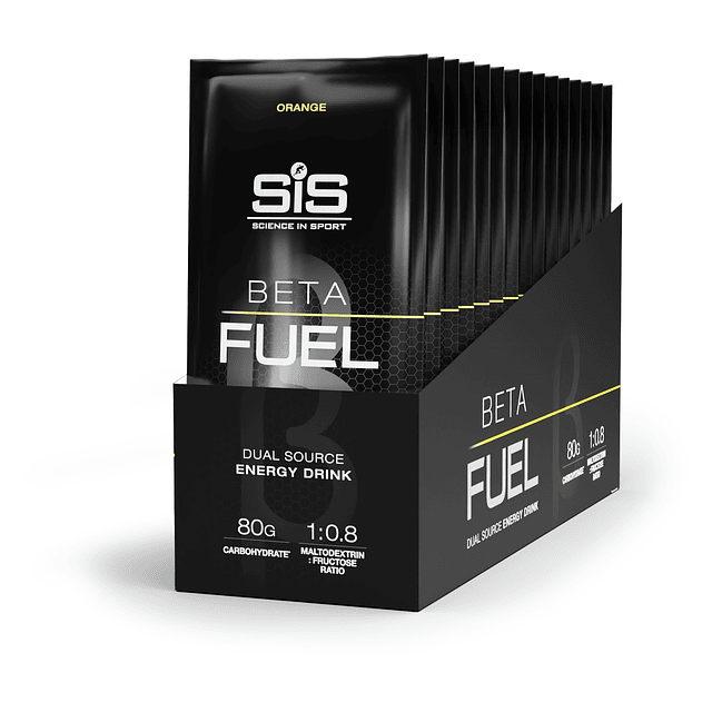 Caja SIS Polvo Beta Fuel 80 Naranja 82g 15U