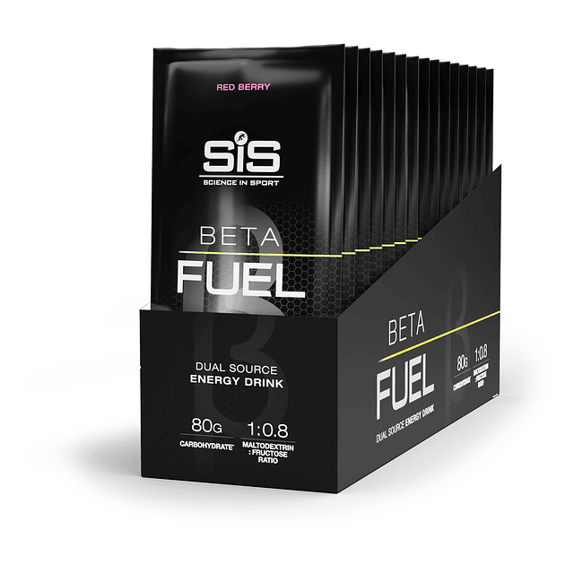 Caja SIS Polvo Beta Fuel 80 Frutos Rojos 82g 15U