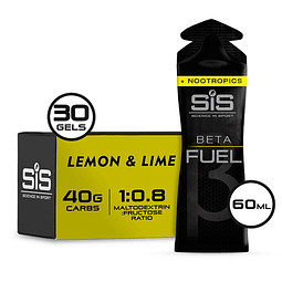 Caja SIS Gel Beta Fuel + Nootropics Lima Limón 60ml 30U