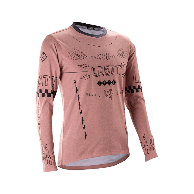 Jersey Leatt MTB Manga Larga Mujer Gravity 3.0 Polvo Rosa M 6US 38EU