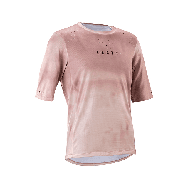 Jersey Leatt MTB Manga Corta Mujer Gravity 4.0 Polvo Rosa M 6US 38EU