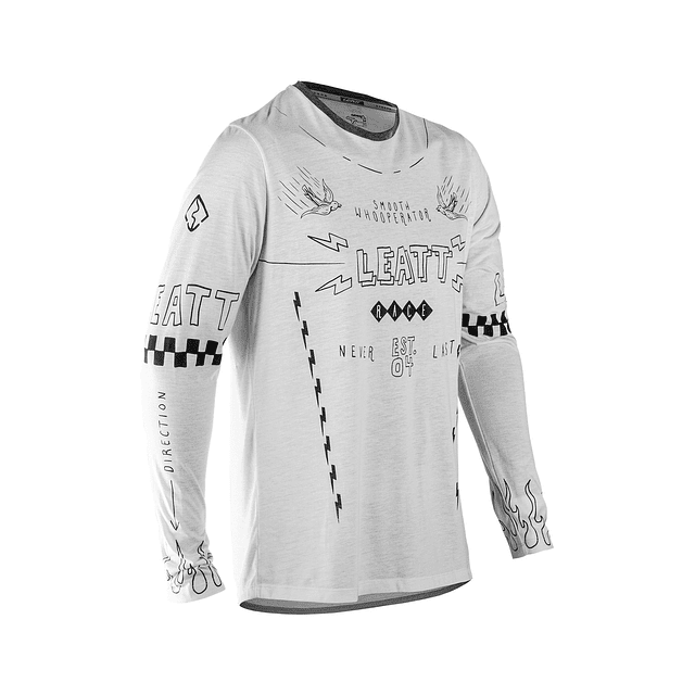Jersey Leatt MTB Manga Larga Gravity 3.0 Crema S 38US 48EU