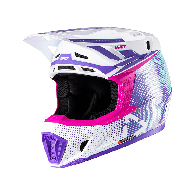 Kit Leatt Casco Moto 7.5 Antiparra 4.5 Morado
