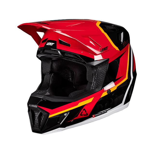 Kit Leatt Casco Moto 7.5 Antiparra 4.5 Rojo 