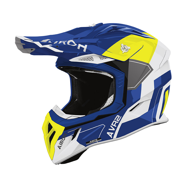 CASCO AIROH AVIATOR ACE 2 SHIELD BLUE/YELLOW