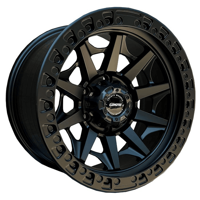 4 llantas  Coyote Wheels Kalahari Aro 17×9 6×139 Offset 0 Ranger/L200/Hilux