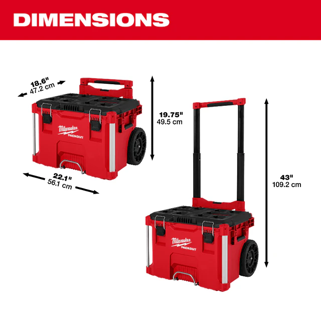 Caja de herramientas MILWAUKEE con ruedas PACKOUT™