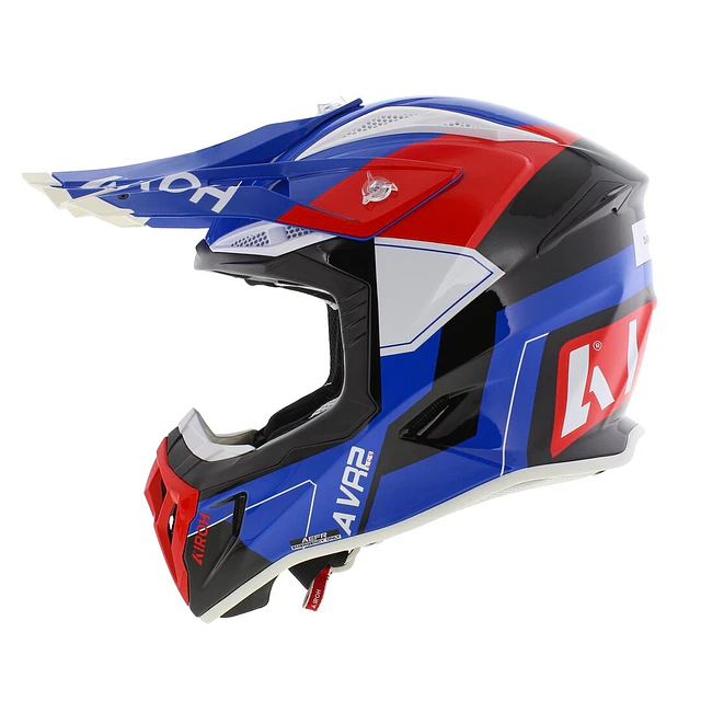 CASCO AIROH AVIATOR ACE 2 SHIELD BLUE/RED 