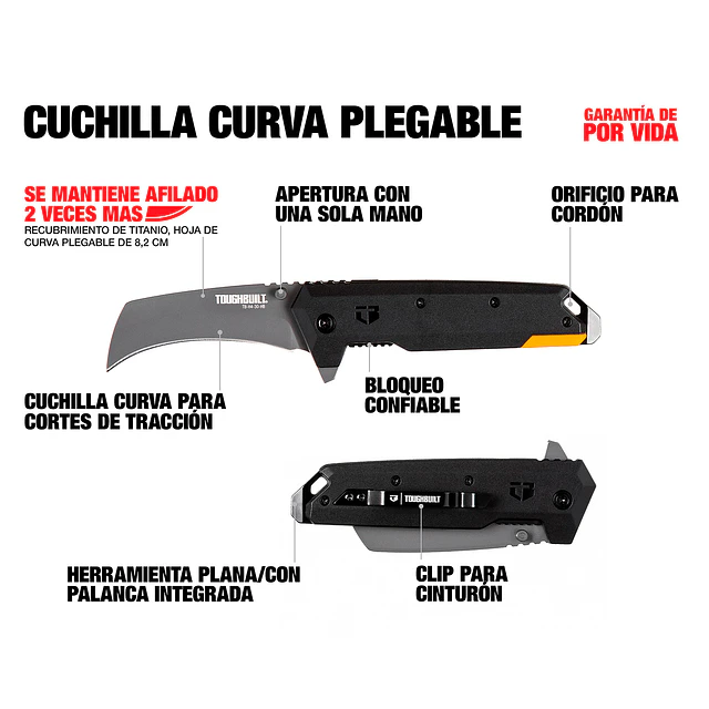 Cuchillo plegable Hawkbill Toughbuilt 