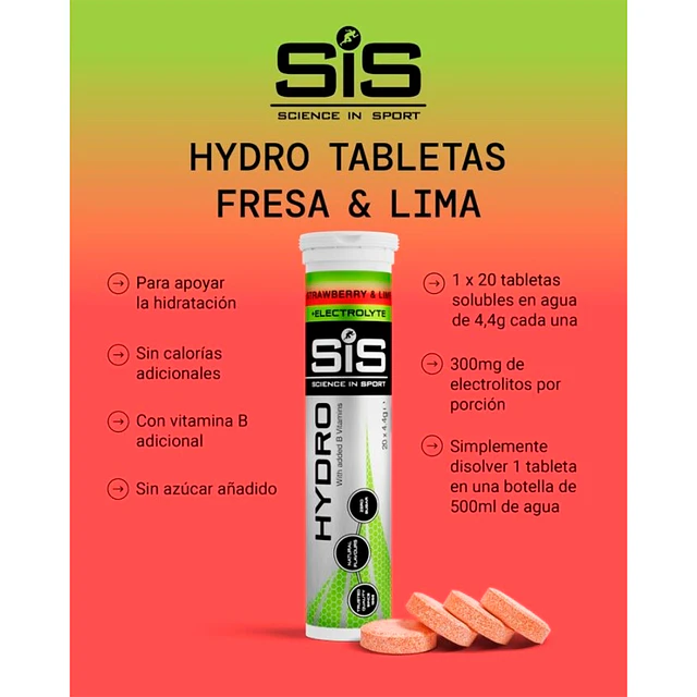 Caja SIS Electrolitos Hydro  20T 8U SABORES