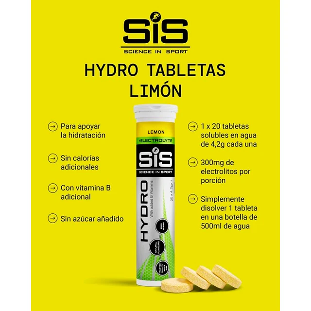 Caja SIS Electrolitos Hydro  20T 8U SABORES