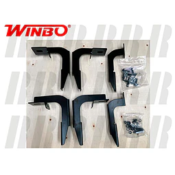 KIT SOPORTES ESTRIBO MODELO S5 ALL BLACK MITSUBISHI L200 2024 EN ADELANTE