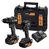 KIT TALADRO PERCUTOR + ATORNILLADOR 20V XR® + 2BATERIAS 5AH + TSTAK