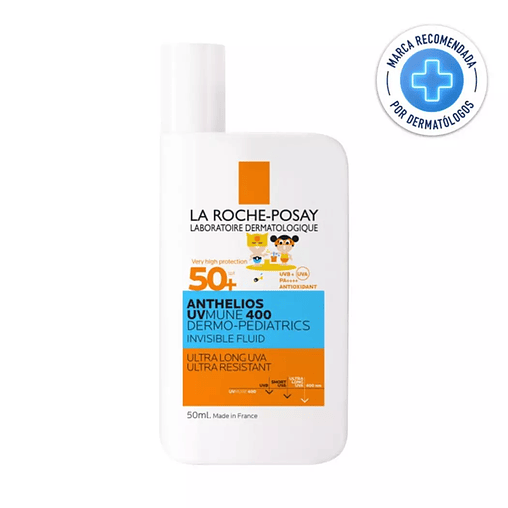 LA ROCHE-POSAY Protector Solar Niños Anthelios UV Mune 400 Dermo-Pediatrics Hydrating Fluid FPS 50+ 2