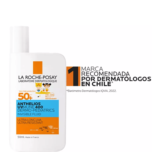LA ROCHE-POSAY Protector Solar Niños Anthelios UV Mune 400 Dermo-Pediatrics Hydrating Fluid FPS 50+ 3