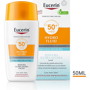 Eucerin Protector Solar Facial Hydro Fluid Fps50+ Contiene 50Ml