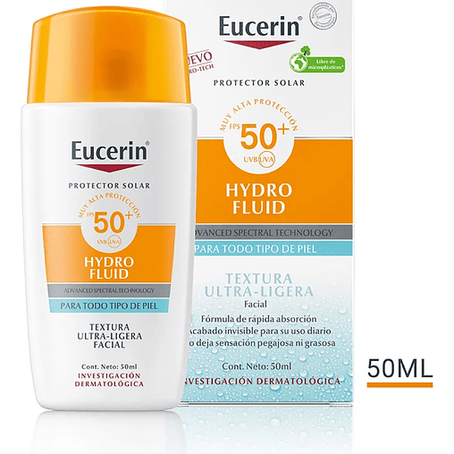 Eucerin Protector Solar Facial Hydro Fluid Fps50+ Contiene 50Ml 1
