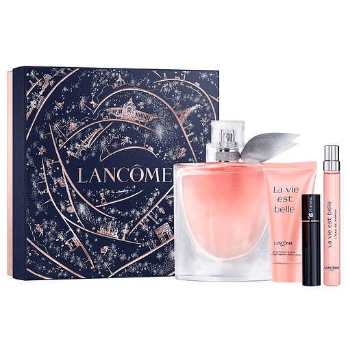 Lancôme Set La Vie Est Belle Holiday Limited Edition - EDP 50ml + Travel Spray 10ml + Body Lotion 50ml + Mini Máscara Hypnôse 1