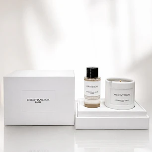 Set Dior La Collection Privée – Gel de Ducha Gris Dior + Vela 30 Montaigne