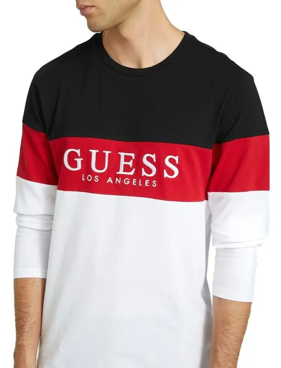 Playera Guess Manga Larga Eco Alec Con Cuello Redondo 2