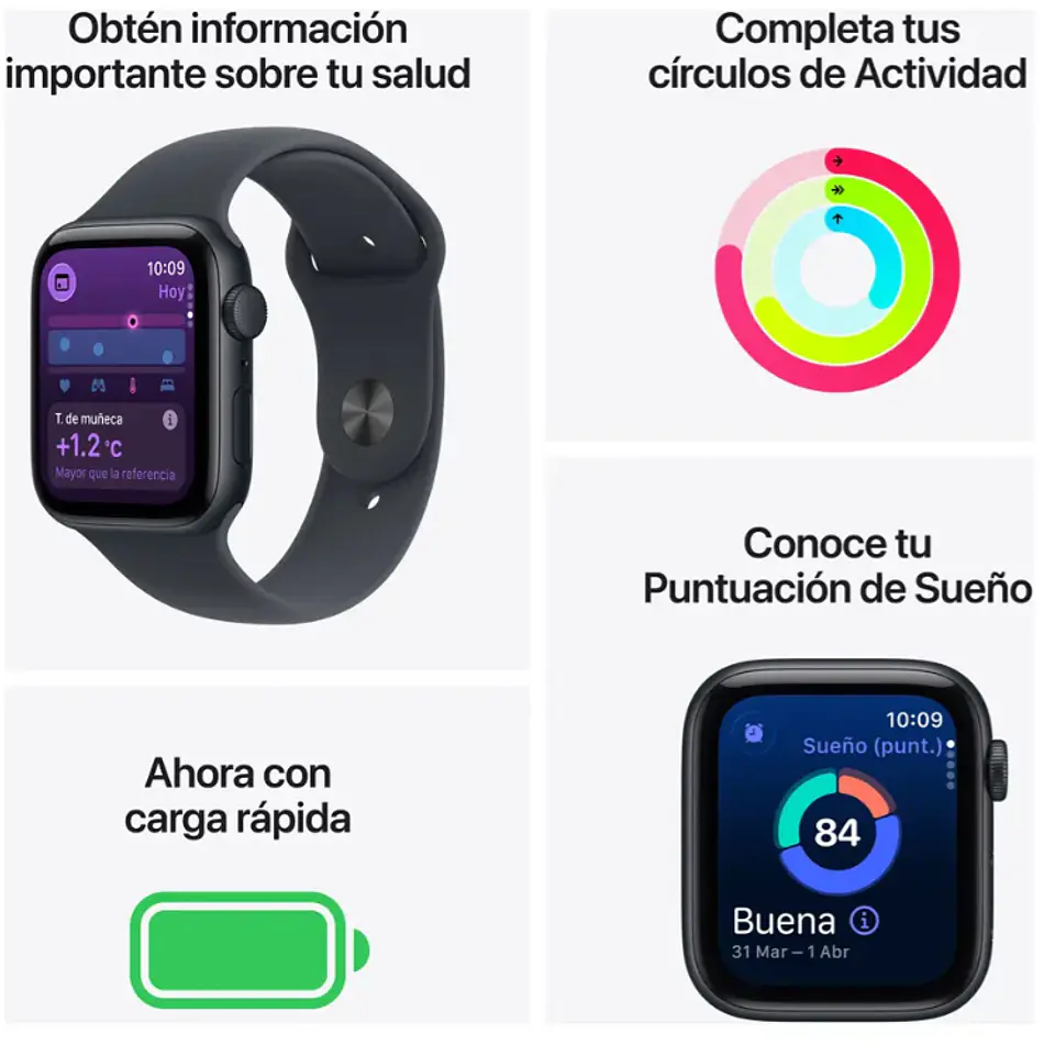 Smartwatch Apple Watch SE 3 GPS caja de aluminio color blanco estelar 3