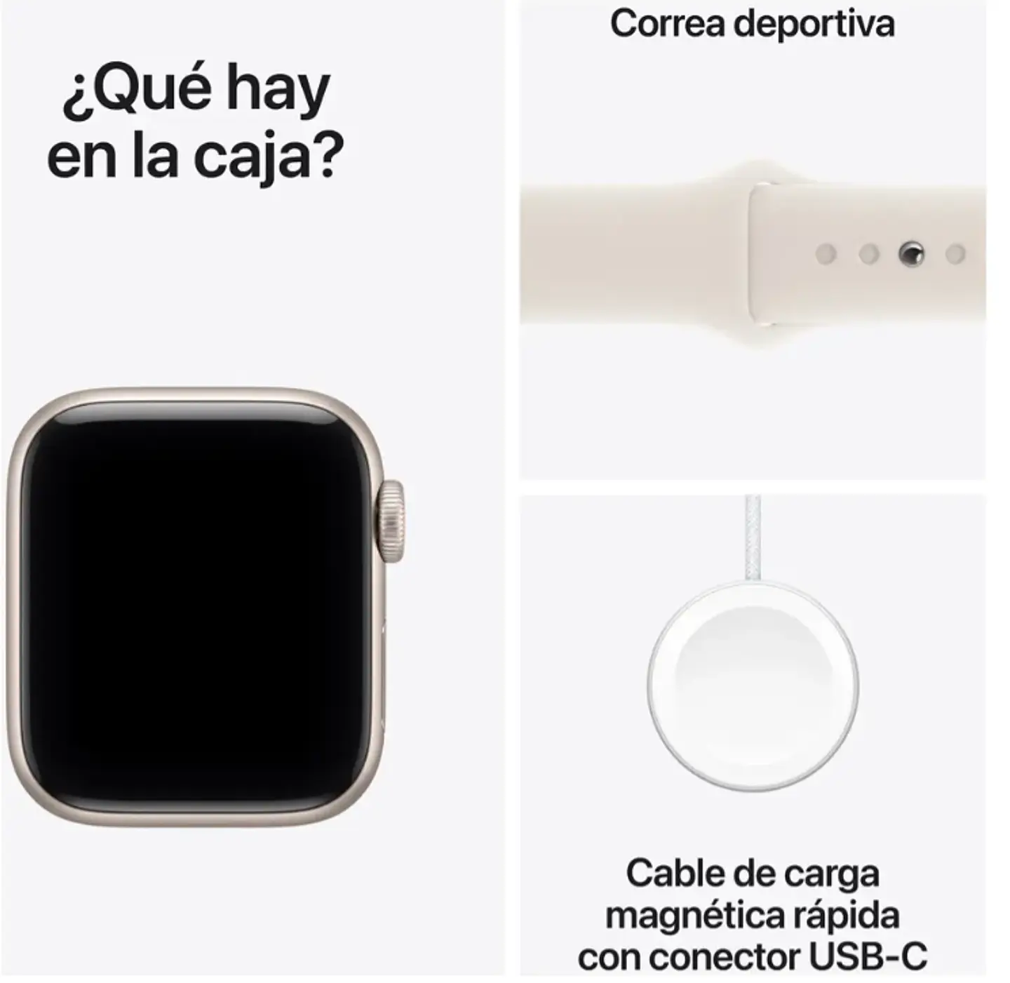 Smartwatch Apple Watch SE 3 GPS caja de aluminio color blanco estelar 7