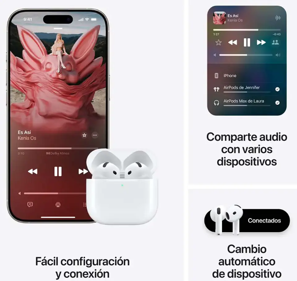 Apple AirPods 4 con Cancelación Activa de Ruido 5