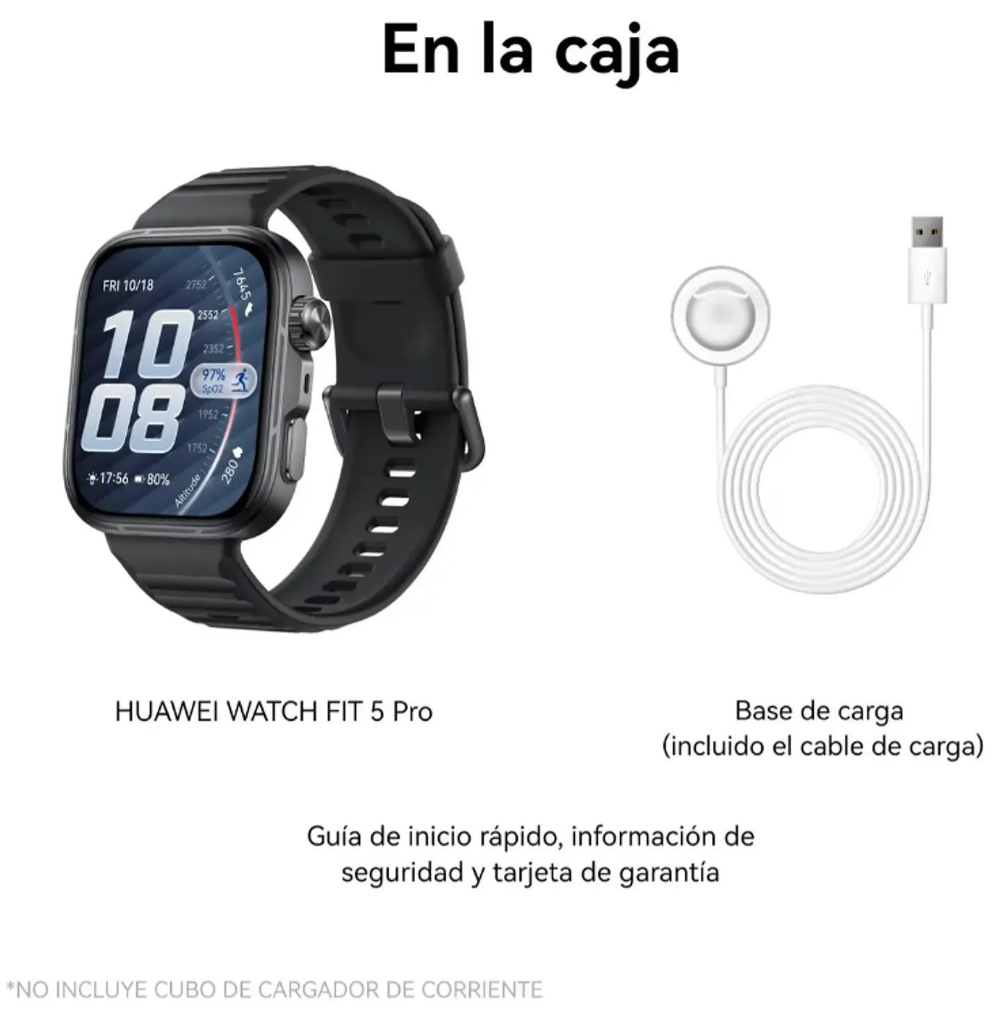Smartwatch Huawei Watch Fit 5 Pro Fluoroelastomero Negro  5