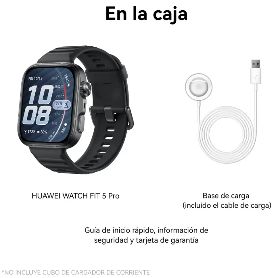 Smartwatch Huawei Watch Fit 5 Pro Fluoroelastomero Negro  5