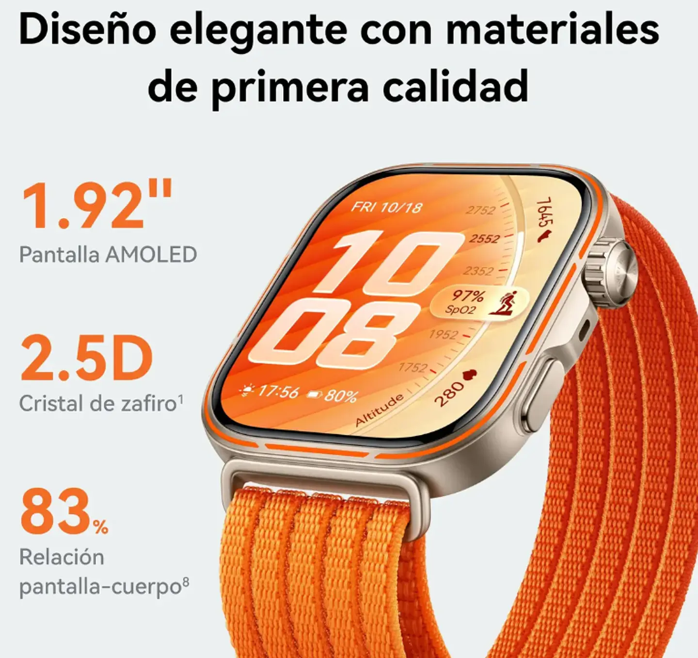 Smartwatch Huawei Watch Fit 5 Pro Fluoroelastomero Negro  7