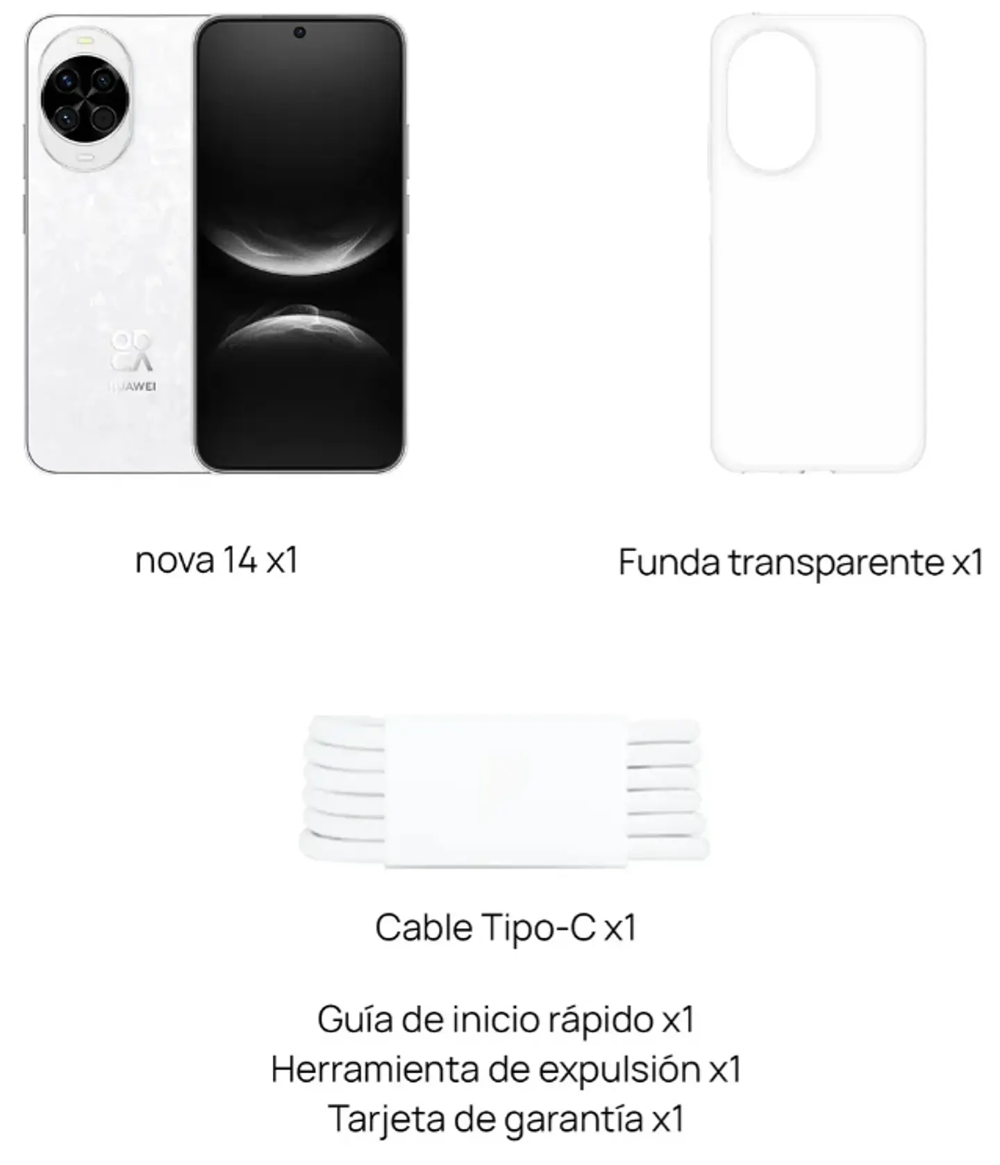 Celular Huawei Nova 14 12g+512g 50mp + Freebuds Se 2 Blanco + Router Wifi Ax3s 2