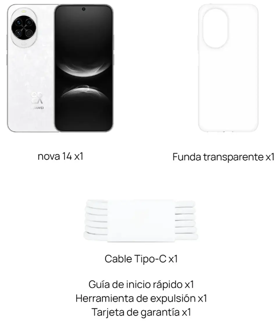 Celular Huawei Nova 14 12g+512g 50mp + Freebuds Se 2 Blanco + Router Wifi Ax3s 2