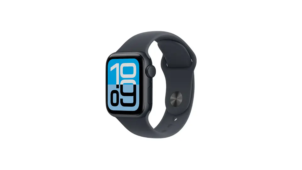 Apple Watch SE 3 GPS • Caja de aluminio color medianoche de 40 mm • Correa deportiva color medianoche 1