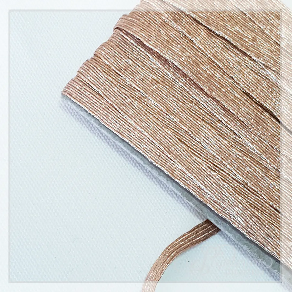 Elástico plano 6mm plano Glitter 5